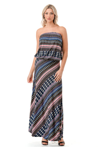 ANOUK TUBE LONG DRESS (ETHNIC BOHO)- VD3200