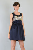 ZOE PIN BABYDOLL DRESS (NAVY)- VD7228