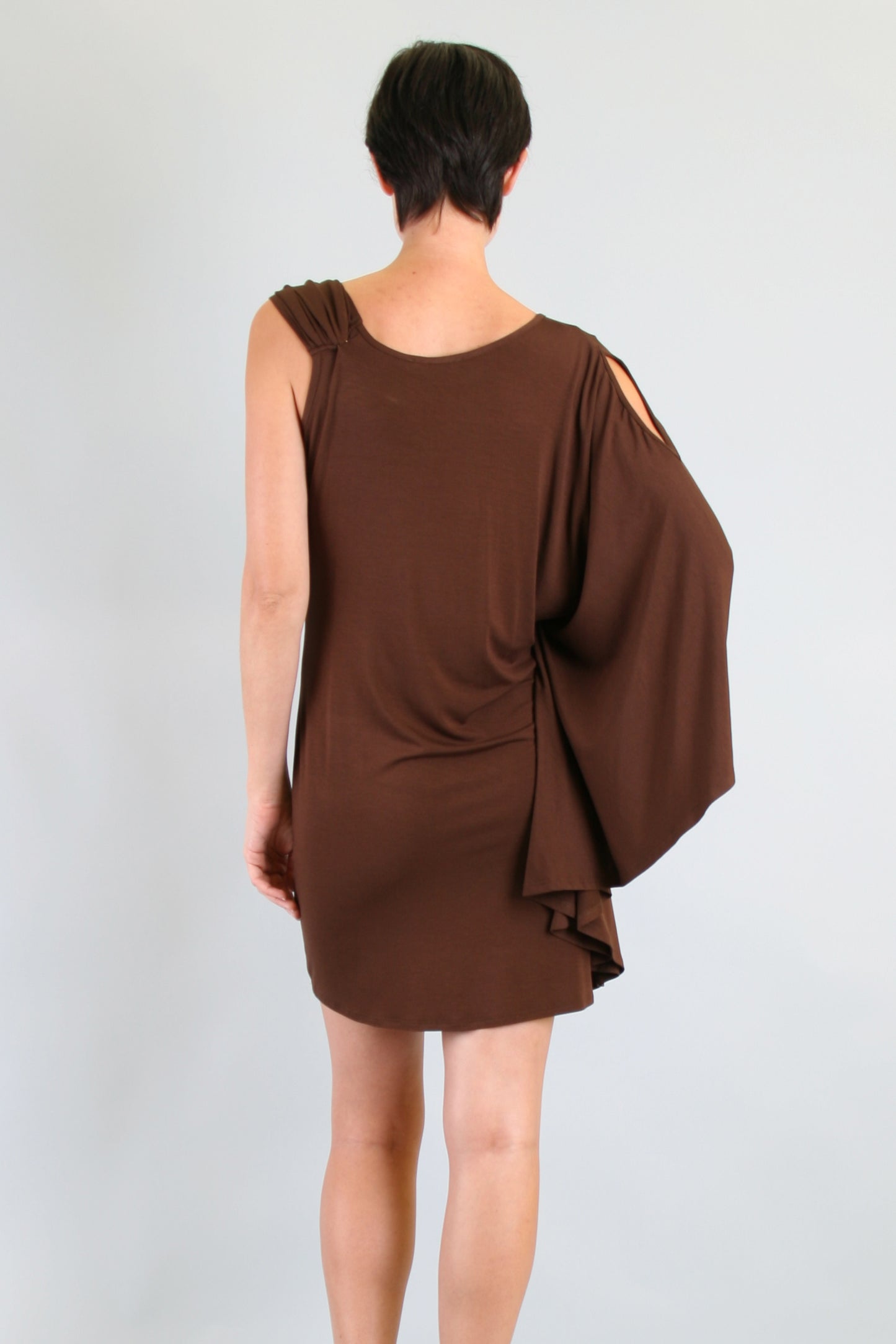 SUZANNE CAFTAN DRESS (BROWN)-VD7378