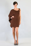 SUZANNE CAFTAN DRESS (BROWN)-VD7378