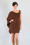 SUZANNE CAFTAN DRESS (BROWN)-VD7378