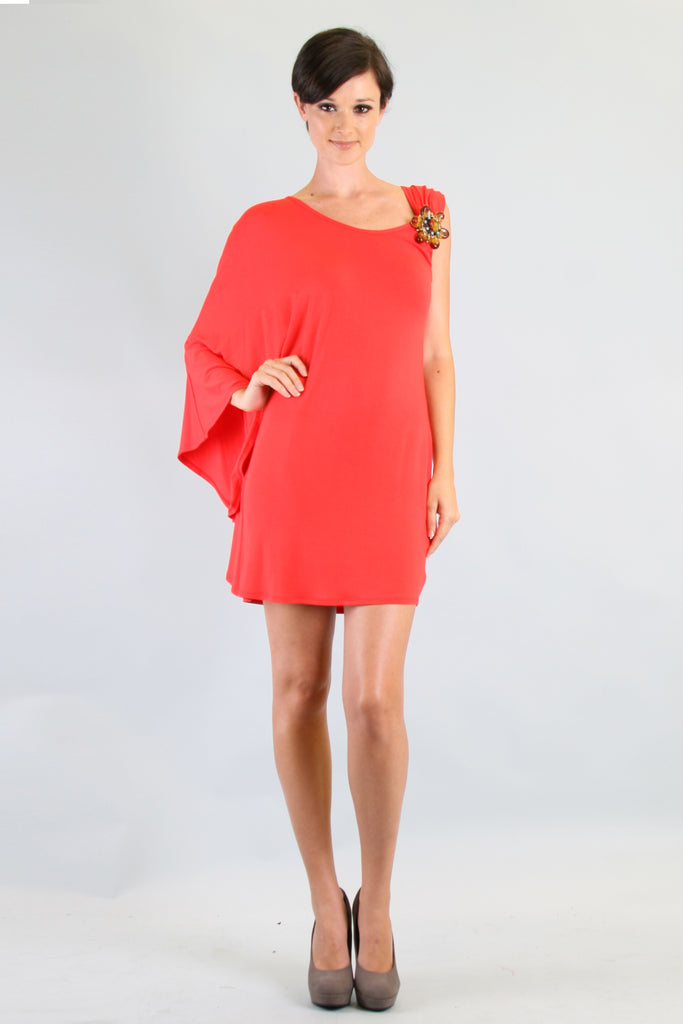 SUZANNE CAFTAN DRESS (ORANGE)-VD7378