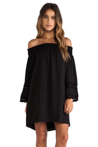 HARLEY OFF SHOULDER DRESS (BLACK)- VD9087