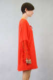 NINA BELL SLEEVE DRESS (DARK ORANGE)-VD9275