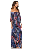 JILL STRAPLESS JUMPSUIT (NAVY TIE DYE)- JD7152T (VD9538)