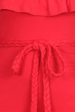VICTORIANA STRAPLESS  DRESS (RED)- VD1053