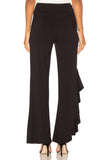 ROMANIE ONE SIDE SPLIT PANTS (Black)-VP1814