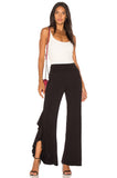 ROMANIE ONE SIDE SPLIT PANTS (Black)-VP1814