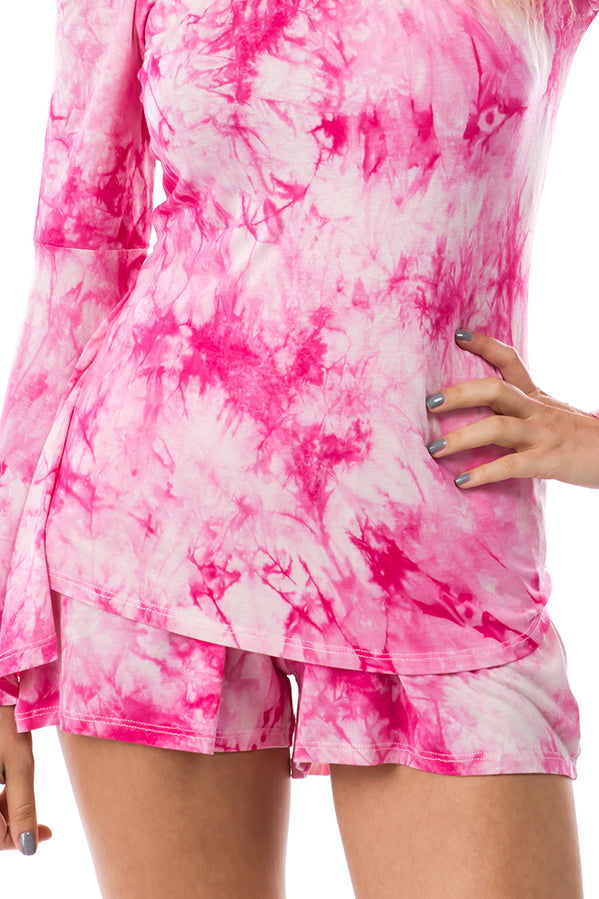 CORA SHORT PANTS (FUSCHIA TIE DYE)- VP2759T