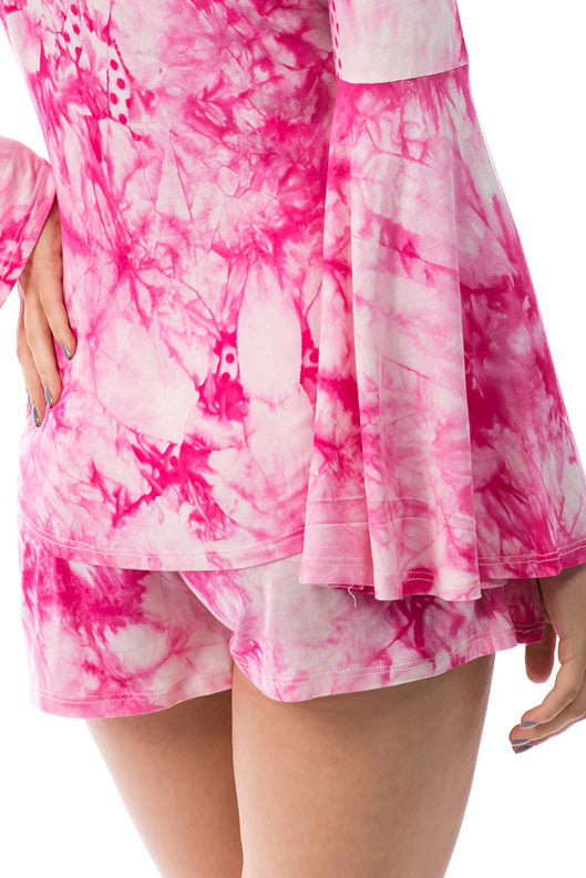 CORA SHORT PANTS (FUSCHIA TIE DYE)- VP2759T