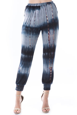 LUX JOGGER PANTS (BAMBOO BLACK-GREY TIE DYE)-VP2780T