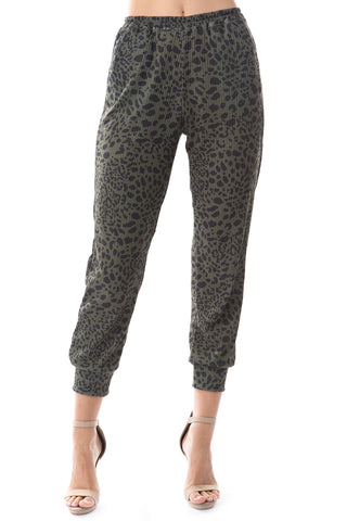 LUX JOGGER PANTS (LEOPARD OLIVE)-VP2780