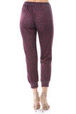 LUX JOGGER PANTS (LEOPARD WINE)-VP2780