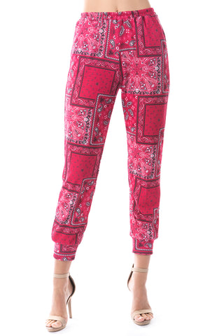 LUX JOGGER PANTS (BANDANA RED)-VP2780