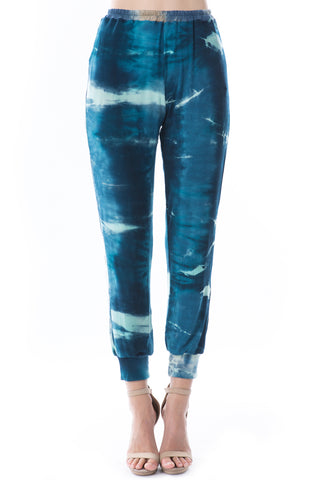 LUX JOGGER PANTS (TEAL TIE DYE)-VP2780T