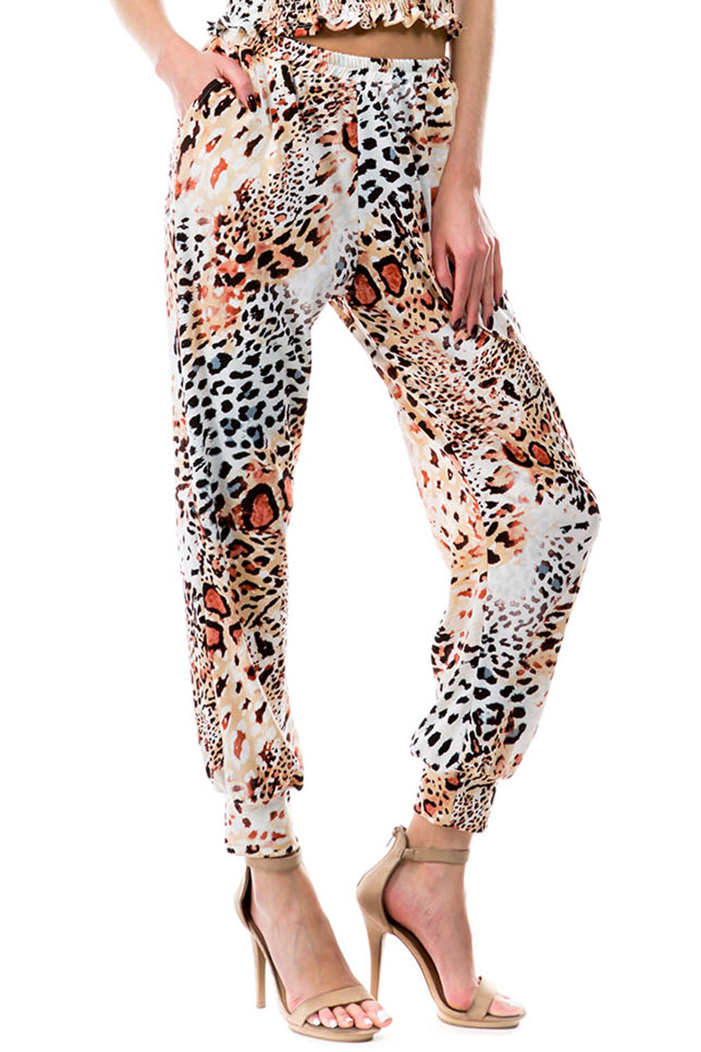 LUX JOGGER PANTS (WHITE LEOPARD)-VP2780