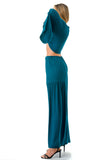 ANOUK WIDE BOTTOM PANTS (TEAL)- VP3214