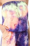 AMAYA TUBE ROMPER (NEON PURPLE TIE DYE)- VR2427T