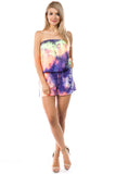 AMAYA TUBE ROMPER (NEON PURPLE TIE DYE)- VR2427T