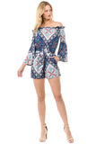 NINA BELL SLEEVE ROMPER (MULTI)- VR2512
