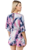 PAIGE RAGLAN ROMPER (SUMMER NIGHT TIE DYE)-VR2735