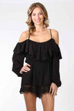 MAGDALENE ROMPER (BLACK) -VR9710