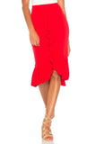 ROMAINE FRONT OPEN SKIRT (Red)- VS1811