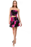 Valentina Skirt (BLACK / FUSCHIA TIE DYE)-VS9785