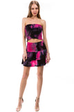 Valentina Skirt (BLACK / FUSCHIA TIE DYE)-VS9785