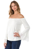 JOANNE OFF SHOULDER TOP (OFF WHITE)- VT1079