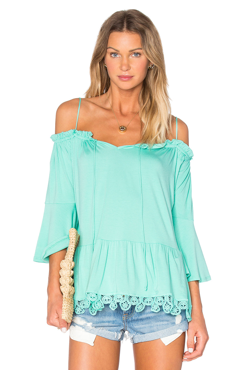 BAMBI BELL SLEEVE TOP (MINT)- VT1233