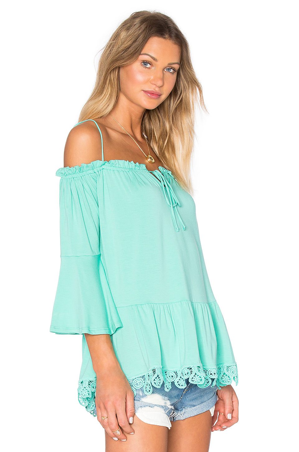 BAMBI BELL SLEEVE TOP (MINT)- VT1233