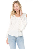 KAILA BELL SLEEVE TOP (OFF WHITE)- VT1515