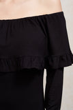 EDITA OFF THE SHOULDER TOP  (BLACK)-VT1566