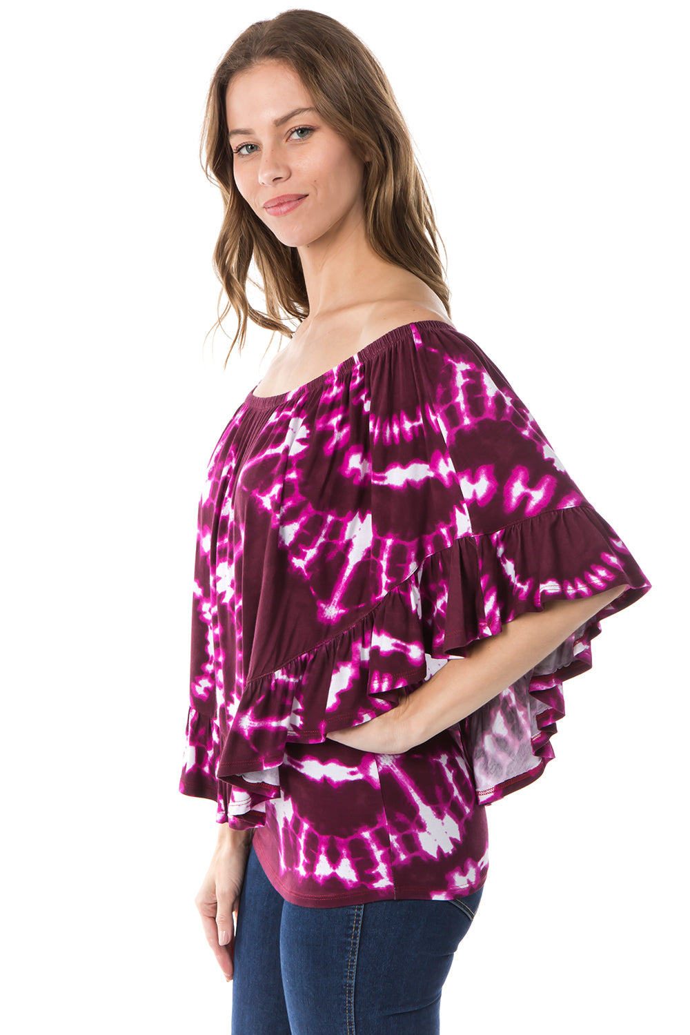TIE DYE CONVERTIBLE TOP (BLACK)- VT1617-TIE DYE