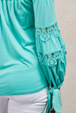 KARISSA OFF SHOULDER TOP (SEAFOAM)-VT1719