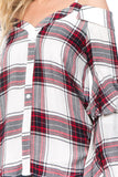 BUBBLY PLAID TOP (RED MULTI)-VT1856