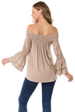 DAISY OFF SHOULDER TOP (MOCHA)- VT1884