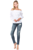 ESTRELLA OFF SHOULDER TOP (White)- VT2117