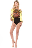 TESS LONG SLEEVE BODYSUIT (Yellow)- VT2159