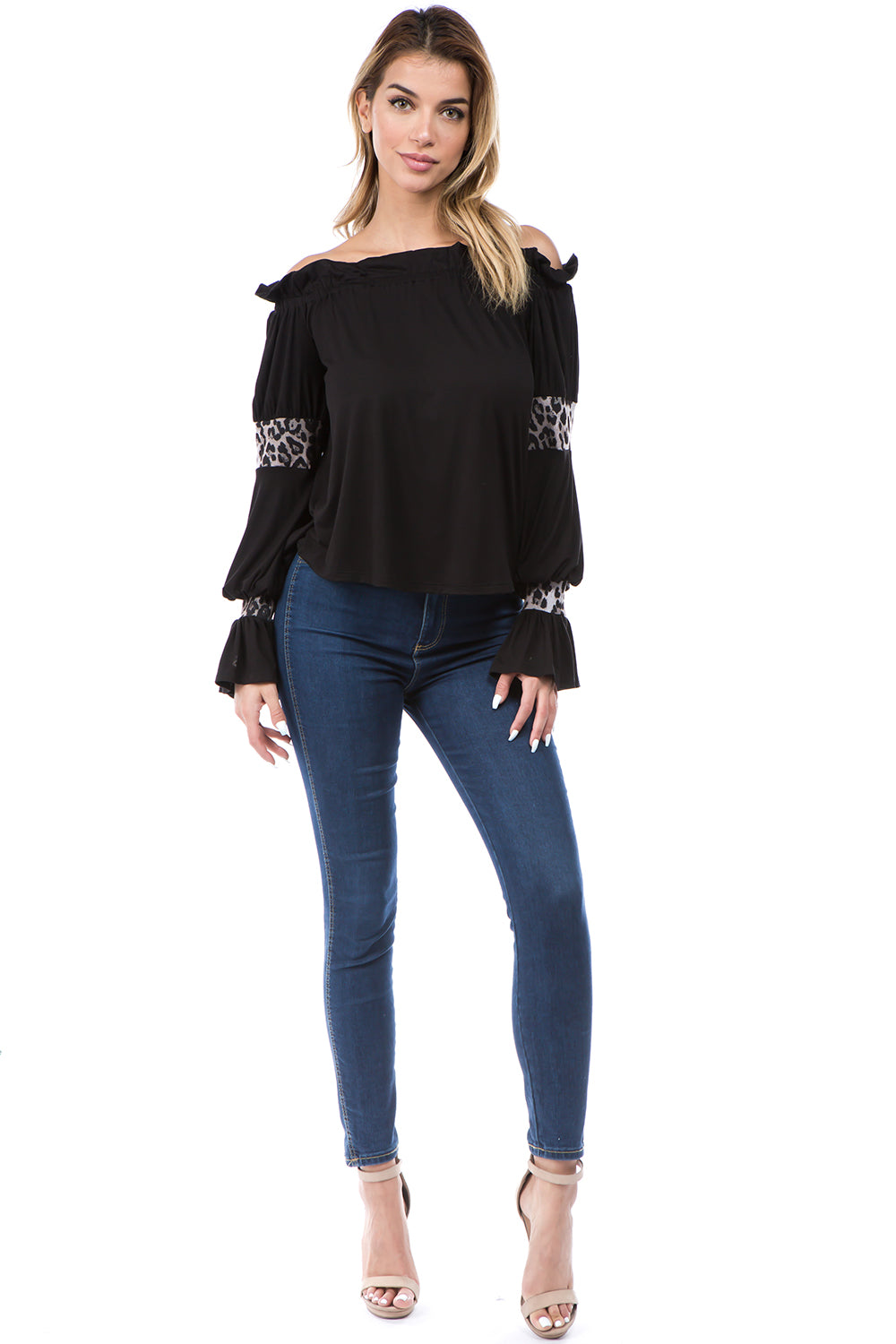 ASTRID OFF SHOULDER TOP (BLACK)- VT2166A