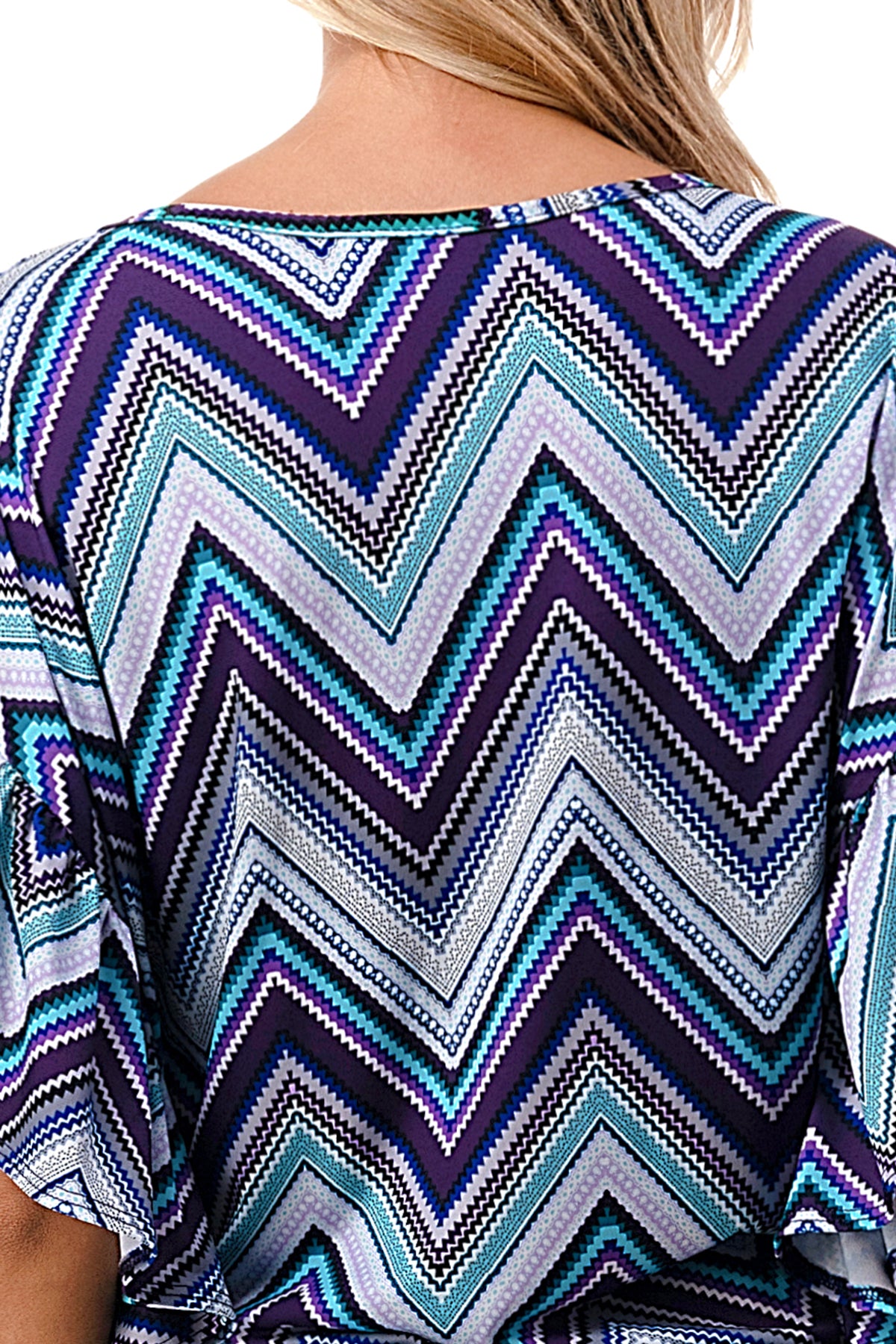 AYLA TOP (BLUE CHEVRON)- VT2208
