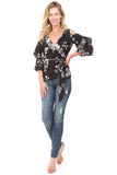 ELOIDE WRAP TOP (Black)- VT2228