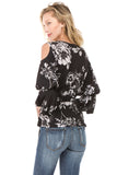 ELOIDE WRAP TOP (Black)- VT2228