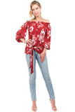 ELOIDE OFF SHOULDER TOP (Red)- VT2229