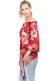 ELOIDE OFF SHOULDER TOP (Red)- VT2229