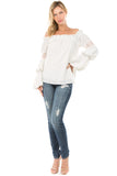 AVERY OFF SHOULDER TOP (OFF White)- VT2246