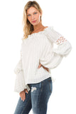 AVERY OFF SHOULDER TOP (OFF White)- VT2246