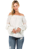 AVERY OFF SHOULDER TOP (OFF White)- VT2246