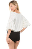 AVERY BODYSUIT (White)- VT2247
